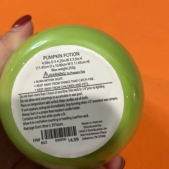 6/$25
Green Candle in Skeleton Hand Holder - Picture 9 of 13